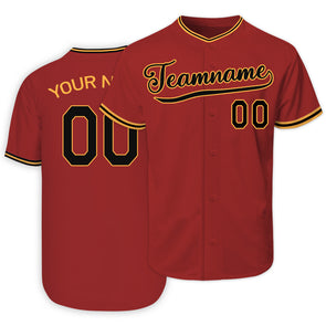 Gift for Baseball Fans Custom Red Baseball Jerseys Custom Varsity Baseball Sports Uniform