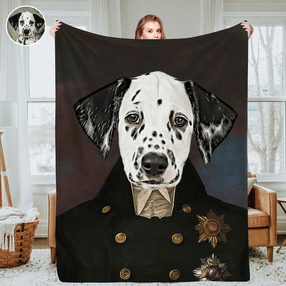 Custom Royal Pet Photo Blankets Fleece Throw Blanket Christmas Gift