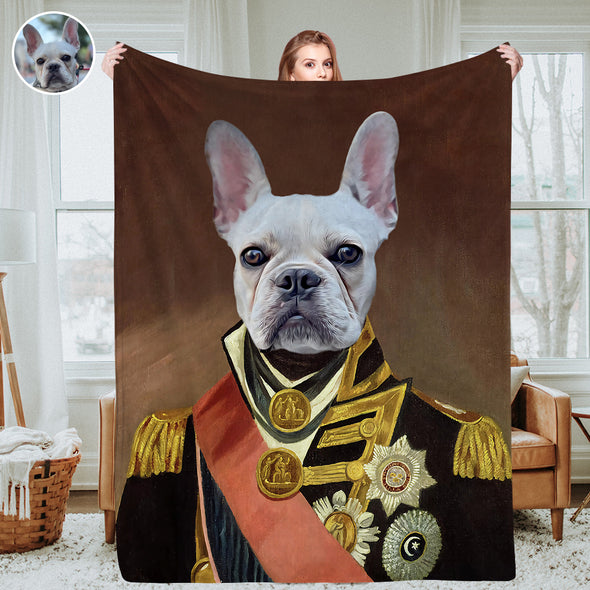 Custom Photo Blankets Fleece Throw Blanket Custom Royal Pet Portrait Blankets