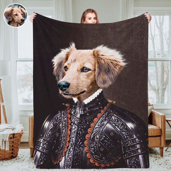 Personalized Pet Portrait Blankets Custom Pet Costume Photo Blankets Throw Blanket Christmas Gift
