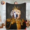 Custom Royal Pet Portrait Blankets Custom General Pet Photo Blankets