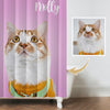 Custom Shower Curtain with Pet Picture Gift for Pet Lover