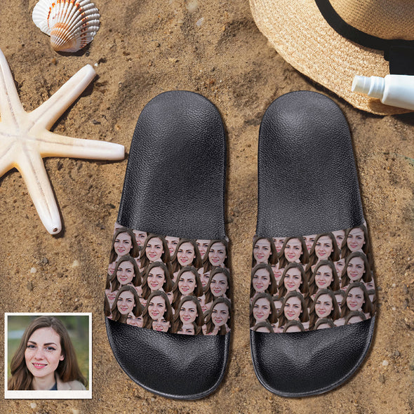 Custom Slide Sandals With Face Personalized Slide Sandals For Couple