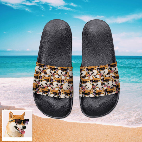 Custom Slide Sandals With Face Personalized Slide Sandals For Couple