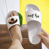 Custom Slides Slippers with Photo and Words Custom Slides Sandals with Photo For Couple