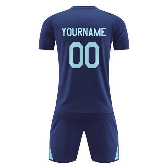 Custom Soccer Uniform Set for Adult Kids Custom Soccer Jersey and Shorts with Name Number Logo