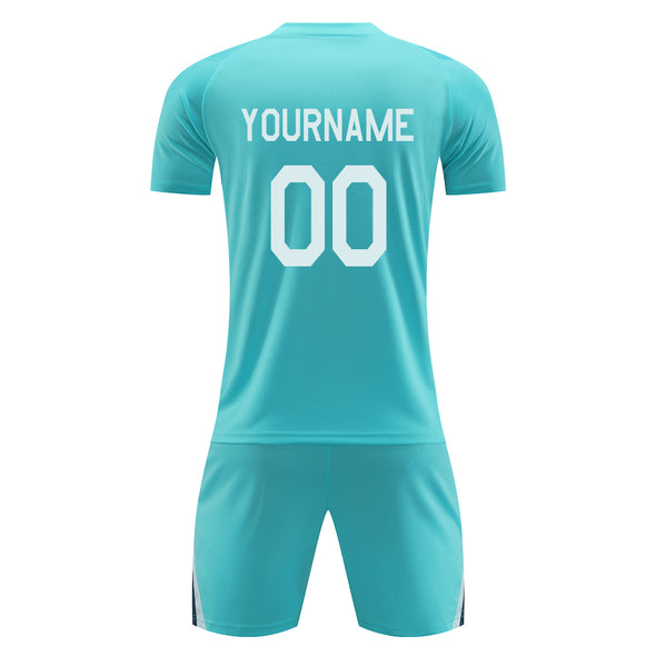 Custom Soccer Uniform Set for Adult Kids Custom Soccer Jersey and Shorts with Name Number Logo