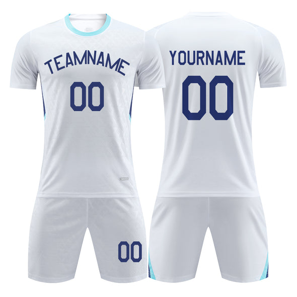 Custom Soccer Uniform Set for Adult Kids Custom Soccer Jersey and Shorts with Name Number Logo