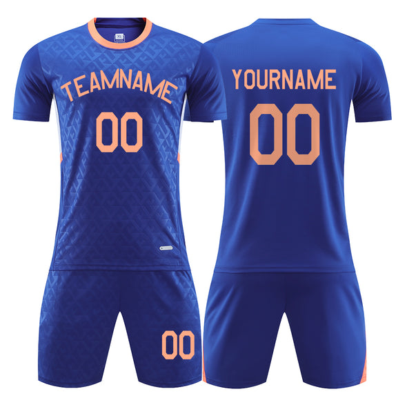 Custom Soccer Uniform Set for Adult Kids Custom Soccer Jersey and Shorts with Name Number Logo