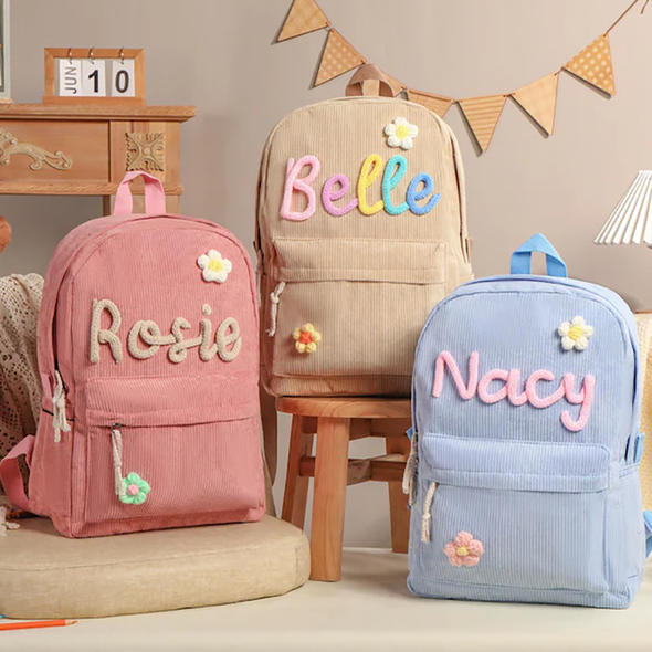 Personalized Kids Backpack School Bag With Name Bag for Back to School Custom Toddler Backpack