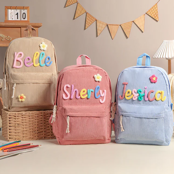 Personalized Kids Backpack School Bag With Name Bag for Back to School Custom Toddler Backpack