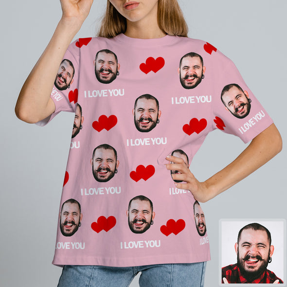 Custom T shirt Custom Face Photo Short Sleeve Shirt Photo Printed on T Shirt Custom Shirt