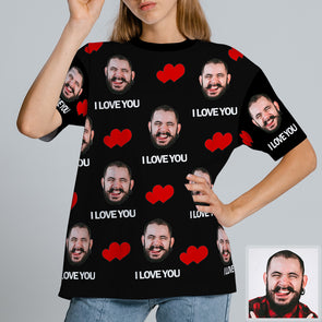 Custom T shirt Custom Face Photo Short Sleeve Shirt Photo Printed on T Shirt Custom Shirt