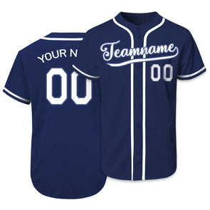 Custom Baseball Jerseys Blue Button Down Shirt Custom Varsity Baseball Jersey Sports Uniform