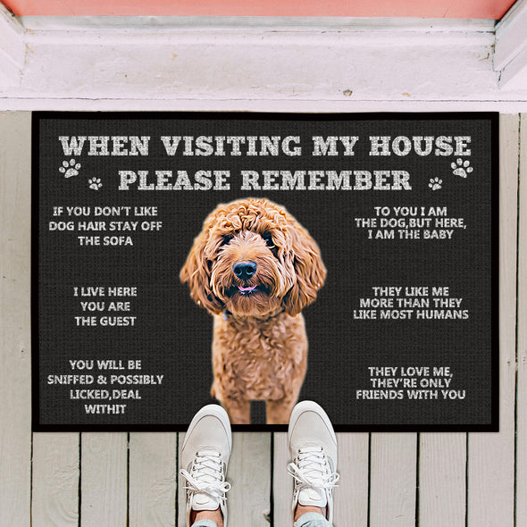 Custom Dog Cat Doormat Custom Welcome Pets Mat Funny Pet Rugs Custom Kennel Mat Housewarming Gifts