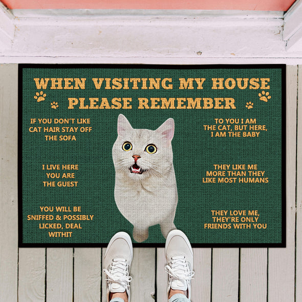 Custom Dog Cat Doormat Custom Welcome Pets Mat Funny Pet Rugs Custom Kennel Mat Housewarming Gifts