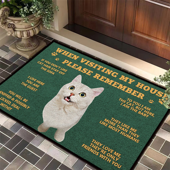 Custom Dog Cat Doormat Custom Welcome Pets Mat Funny Pet Rugs Custom Kennel Mat Housewarming Gifts