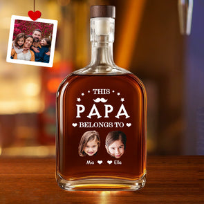 Custom Whiskey Bottle for Dad Custom Whisky Decanter for Papa Fathers Day Gift Christmas Gift For Dad