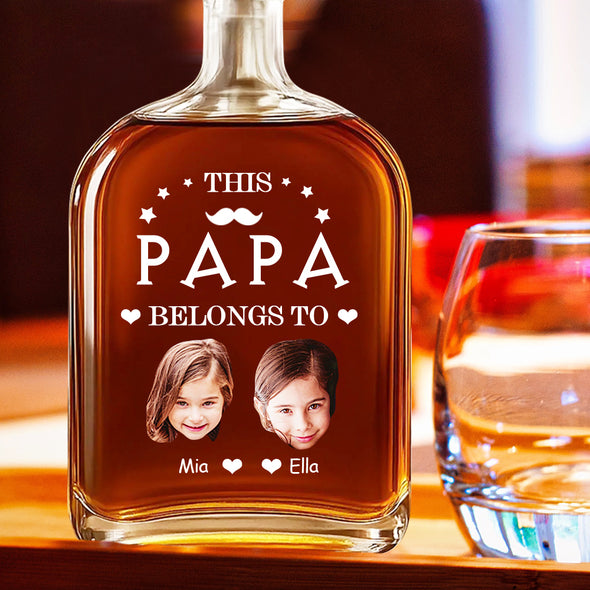 Custom Whiskey Bottle for Dad Custom Whisky Decanter for Papa Fathers Day Gift Christmas Gift For Dad