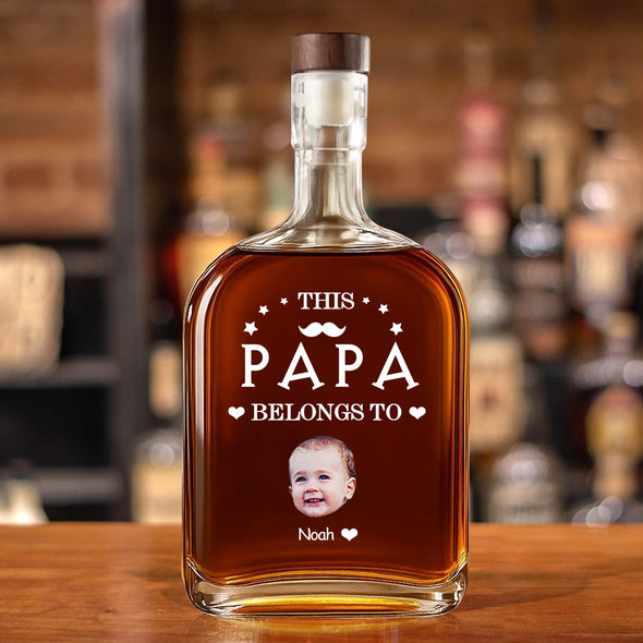 Custom Whiskey Bottle for Dad Custom Whisky Decanter for Papa Fathers Day Gift Christmas Gift For Dad