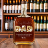Custom Whiskey Bottle with Photo Custom Whisky Decanter for Dad Christmas Gift For Dad