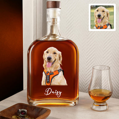 Custom Whiskey Bottle with Photo and Name Personalized Whiskey Bottle Gift For Men Great Christmas Gift