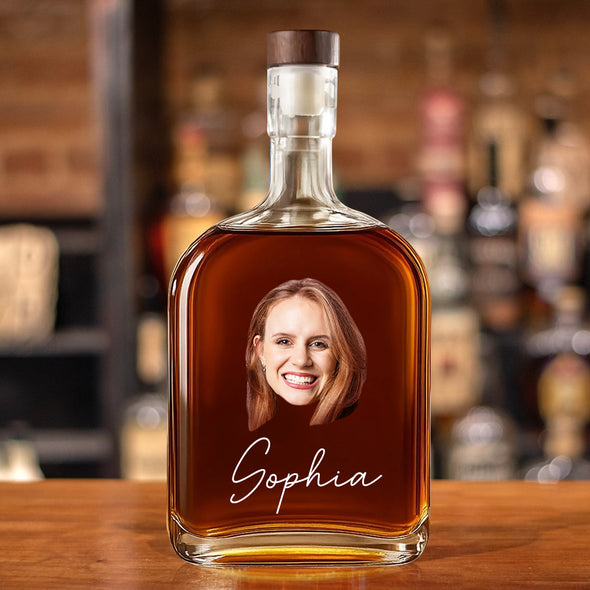 Custom Whiskey Bottle with Pet Photo Custom Whisky Decanter Christmas Gift For Men Husband