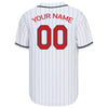 Custom White Pinstripe Authentic Baseball Jersey