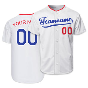 Custom White Varsity Baseball Sports Uniform with Number Logo Custom Authentic Baseball Fans Jerseys