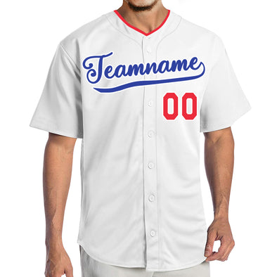 Custom White Authentic Baseball Jerseys with Name Team Name Logo for Adult and Kids