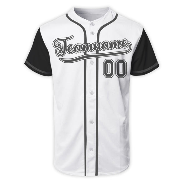 Custom White Grey Authentic Baseball Jerseys with Name Team Name Logo for Adult Kids