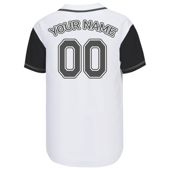 Custom White Grey Authentic Baseball Jerseys with Name Team Name Logo for Adult Kids