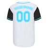 Personalized White Blue Authentic Baseball Jerseys with Name Team Name Logo for Adult Kids