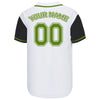 Personalized White Green Authentic Baseball Jerseys with Name Team Name Logo for Adult Kids