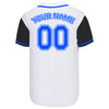 Custom White Blue Authentic Baseball Jerseys with Name Team Name Logo for Adult Kids