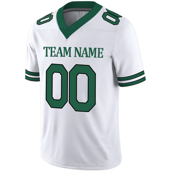 Custom White Green Football Jerseys Shirt Custom Classic Replica Football Team Authentic Jerseys