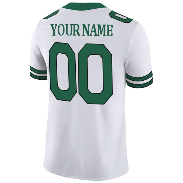 Custom White Green Football Jerseys Shirt Custom Classic Replica Football Team Authentic Jerseys