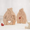 Mothers Day Gift Handcrafted Custom Wooden Bear Family Name Puzzle Home Decor Keepsake Gift