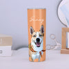 Custom 20oz Pet Photo Tumblers Custom Pet Coffee Mug Cup Custom Skinny Stainless Steel 20oz Tumblers Christmas Gift