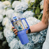 Custom 40oz Tumbler with Photos Custom Custom Stainless Steel Tumbler with Handle & Straw