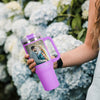 Custom 40oz Tumbler with Photos Custom Custom Stainless Steel Tumbler with Handle & Straw