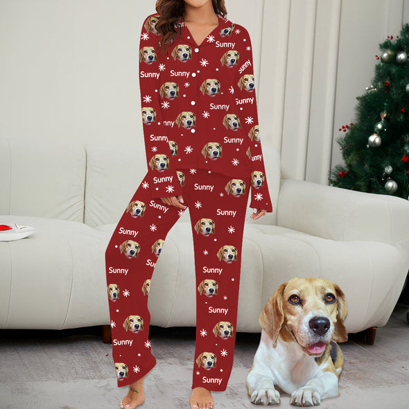 Custom Christmas Pajamas with Photo and Name Customized Christmas Photo Pajamas Christmas Gift