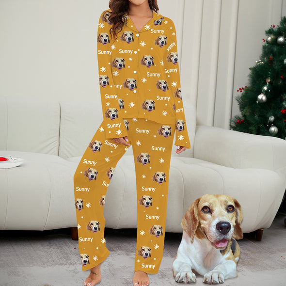 Custom Christmas Pajamas with Photo and Name Customized Christmas Photo Pajamas Christmas Gift