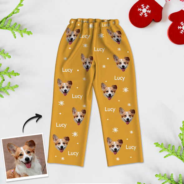 Custom Christmas Pajamas with Photo and Name Customized Christmas Photo Pajamas Christmas Gift
