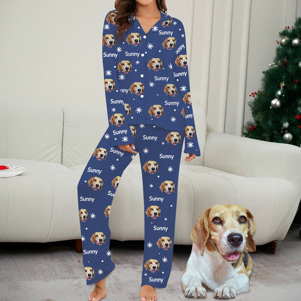 Custom Christmas Pajamas with Photo and Name Customized Christmas Photo Pajamas Christmas Gift