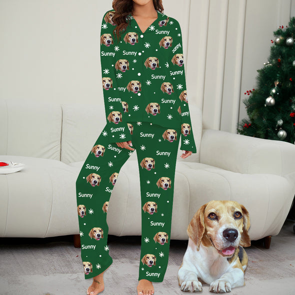 Custom Christmas Pajamas with Photo and Name Customized Christmas Photo Pajamas Christmas Gift