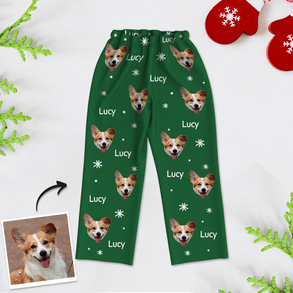 Custom Christmas Pajamas with Photo and Name Customized Christmas Photo Pajamas Christmas Gift