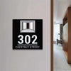 Custom LED House Address Sign Custom House Number Sign With Solar Light Laser Cutting Door Number Plaque