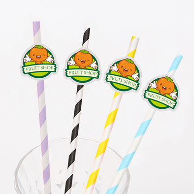 Custom Logo Straws Custom Drinking Straws Personalized Company Straws Business Branding Party Decorations
