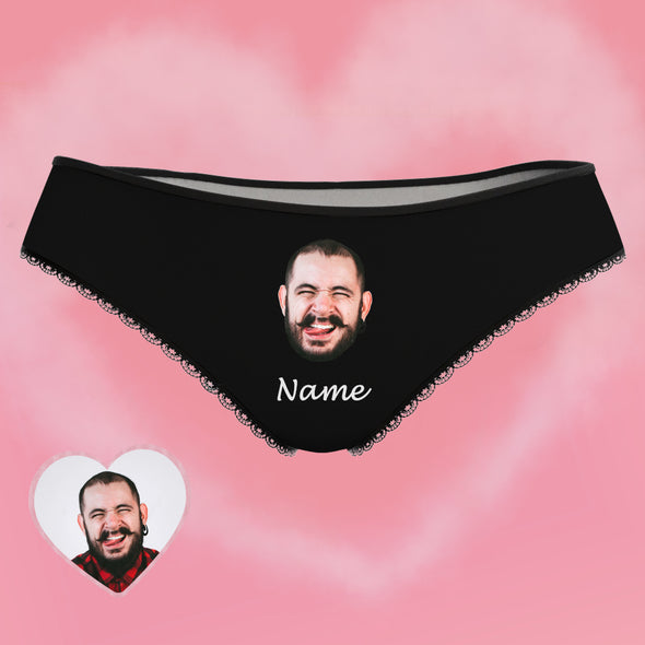 Custom Made Face Photo Panties with Lover Name